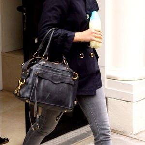 Rebecca Minkoff Morning After Black Satchel Leather Bag